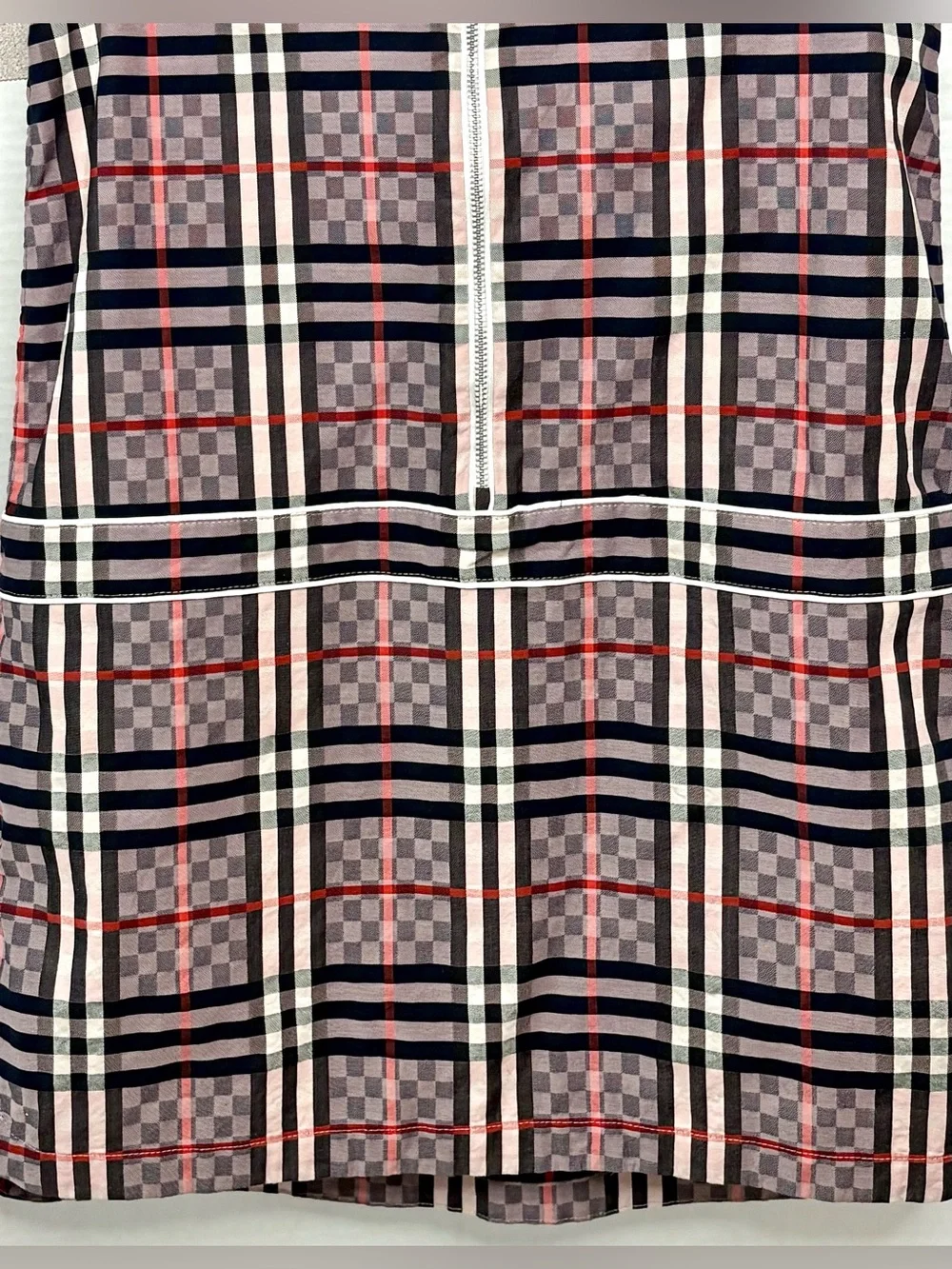 Burberry Girl's Carlotta Checkerboard Plaid Collared Sleeveless Dress size 10Y